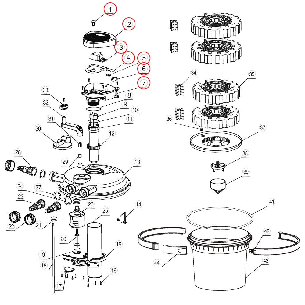 Unità di collegamento elettrico per filtro a pressione per laghetti CPF-2500