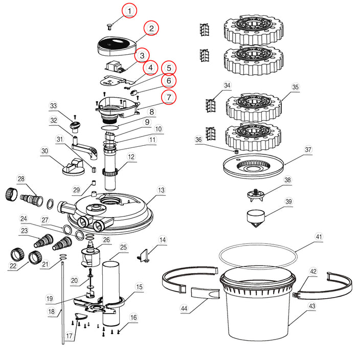 Unità di collegamento elettrico per filtro a pressione per laghetti CPF-2500