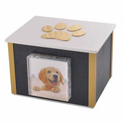 Urna Cineraria in Legno Rivestita in Similpelle per Animali 15x12x10 cm GMF Orma