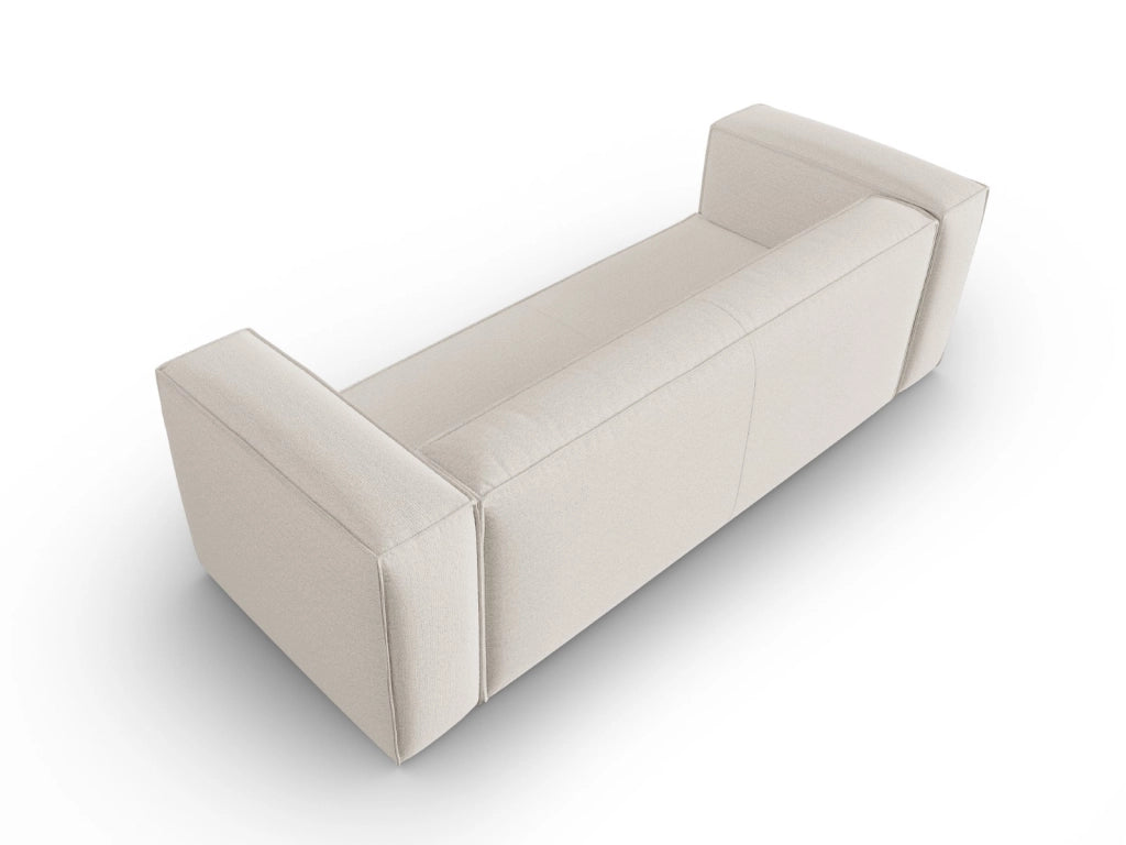Cosmopolitan Design - Divano "Mackay" 4 posti in velluto strutturato avorio 