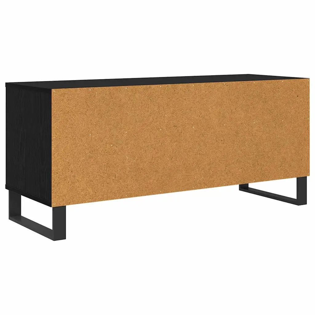 Mobile TV con cassetto Rovere Nero 100 x 34,5 x 44,5 cm 881788