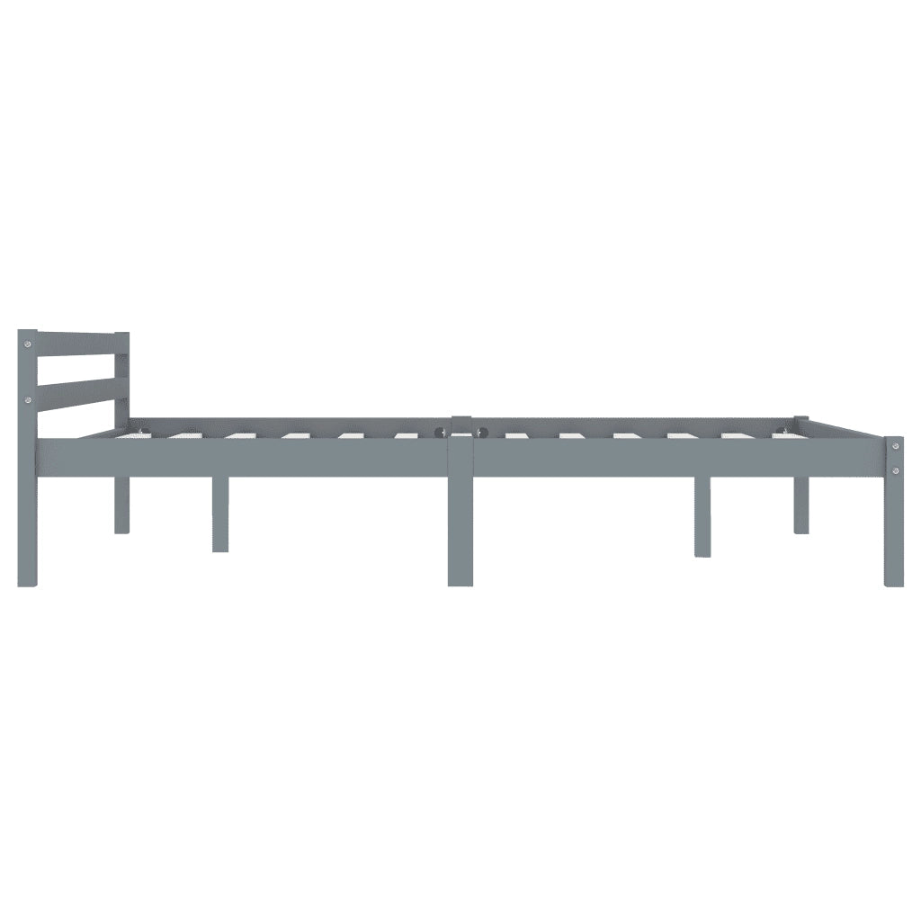 Giroletto senza Materasso Grigio 140x200 cm in Legno di Pino 283199