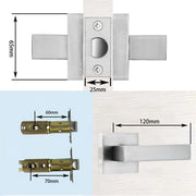 Tong slot unico, tipo residenziale slot a tre barre, porta in legno interna slot in alluminio, maniglia ufficio, slot interno porta, stile 2