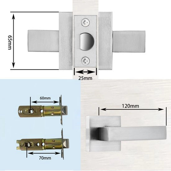 Tong slot unico, tipo residenziale slot a tre barre, porta in legno interna slot in alluminio, maniglia ufficio, slot interno porta, stile 2