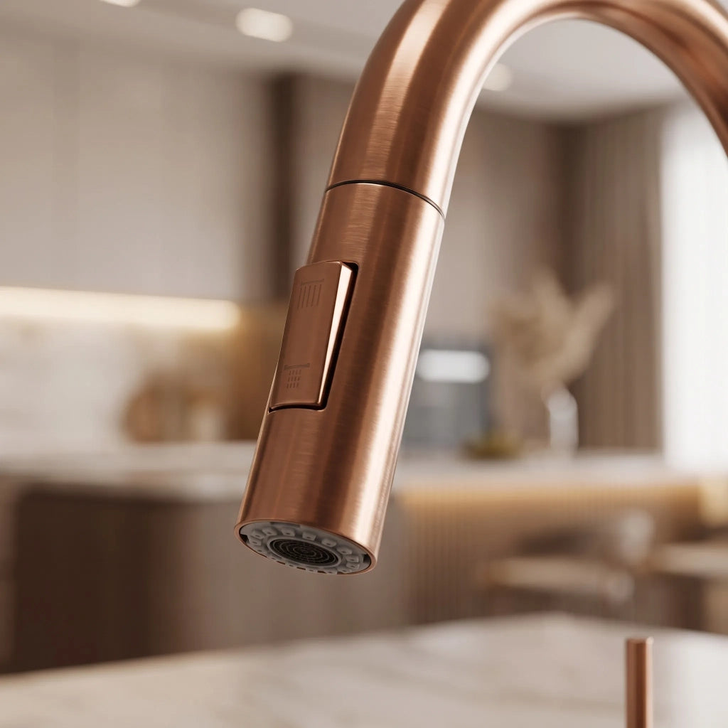 Punta Con Aeratore Per Rubinetto Da Cucina Rea Fresh Brush Copper
