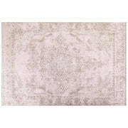 Tappeto in cotone rosa 200 x 300 cm con effetto invecchiato stile orientale camera da letto soggiorno