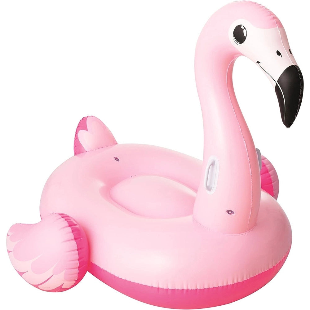 Trade Shop - Fenicottero Gonfiabile 191x178cm Cavalcabile Con Maniglie Estate Piscina Mare 016103 -