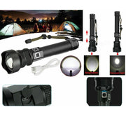 Trade Shop - Torcia 258000w Tattica/militare Led T6 Ricaricabile Zoom Doppia Batteria P516-p70 -