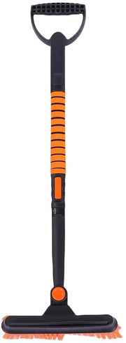 Set di Spalatura Neve in Alluminio Pesante - Spazzola Neve 180° Girevole - Manico Telescopico 80-100 cm - Riduzione del Carico di Rotolamento - Rotura del Ghiaccio Efficiente - Manico Ergonomico a "D" - Stracciatore di Neve