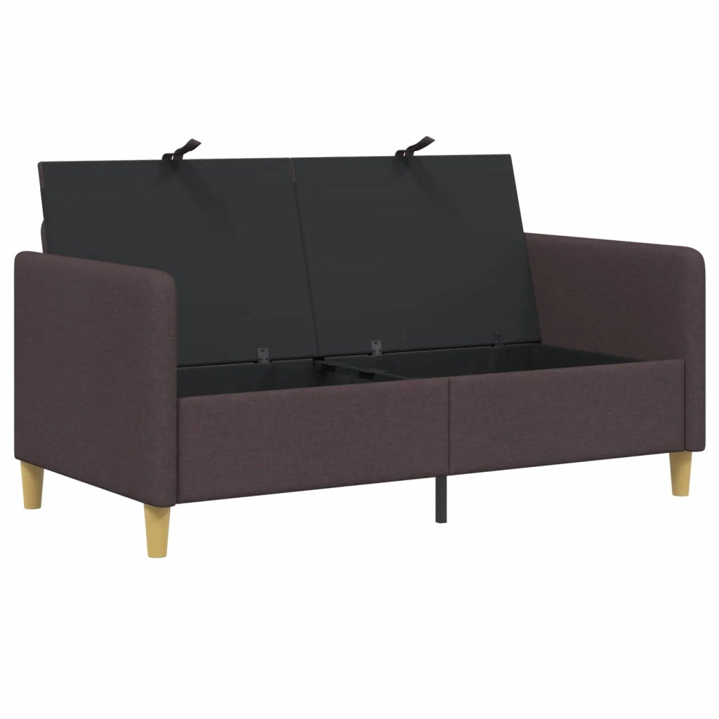 Divano con Storage Marrone Scuro 152 x 78 x 87 cm Poliestere 42036923