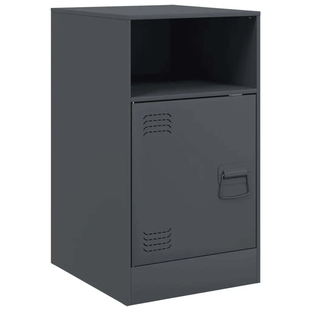 Comodino-Tavolino da notte Antracite 34,5x39x62 cm in Acciaio 777780