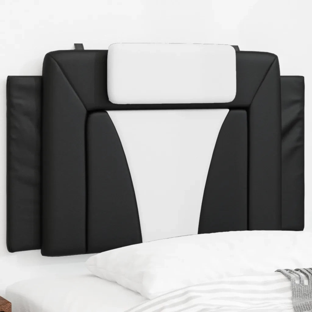 Cuscino Testiera Viana Nero e Bianco 90 cm in Similpelle 374772