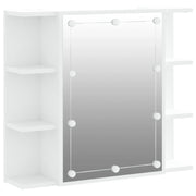 Armadio a specchio con illuminazione a LED 70 x 16,5 x 60 cm bianco 02_0006655