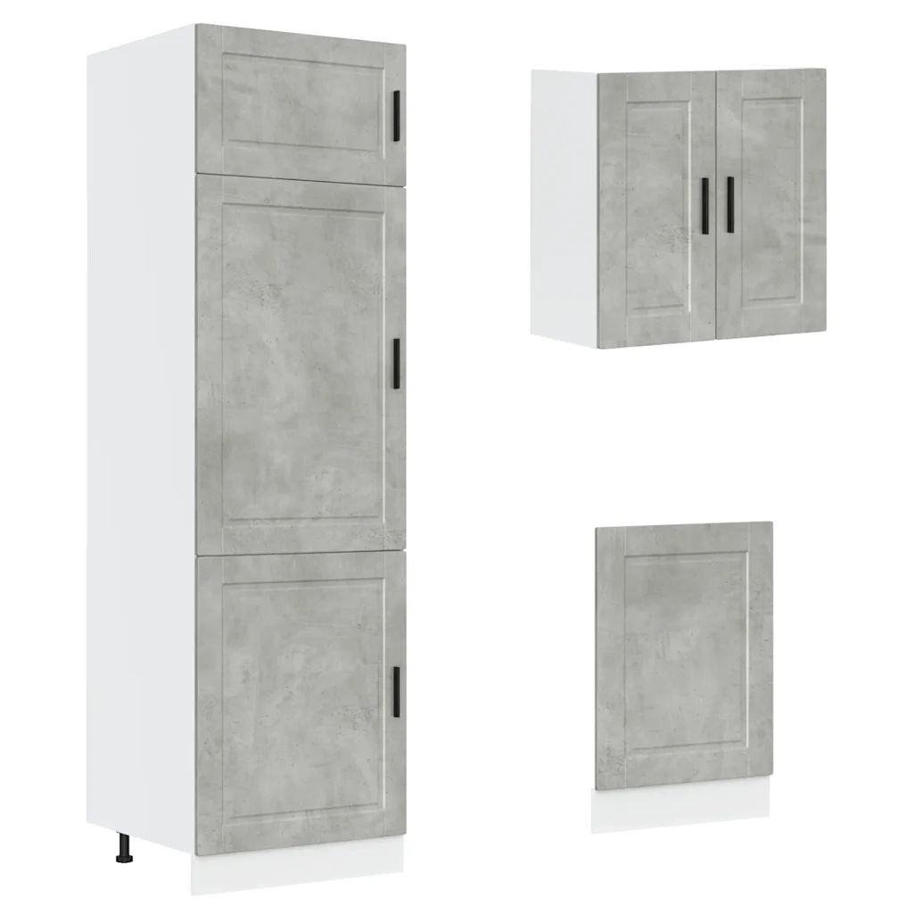 vidaXL Set Mobili da Cucina 8 pz Kalmar Grigio Cemento in Truciolato