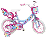 Bicicletta per Bambine 14" My Little Pony Freni Caliper e Stabilizzatori in Acciaio Hi-Ten Azzurro