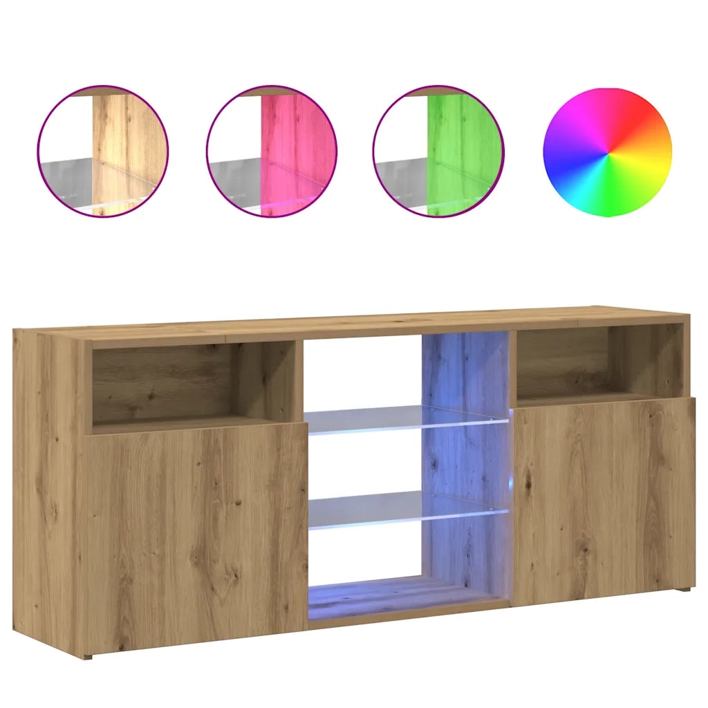 vidaXL Mobile Porta TV con LED Artigianale 120x30x50 cm Multistrato