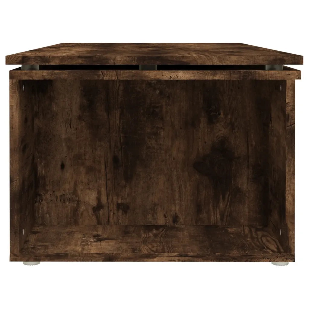 Tavolino da Salotto Rovere Fumo 150x50x35 cm Legno Multistrato 815468