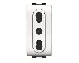 PRESA BIVALENTE 'MYLIFE' 10/16A 250V 2P+T - Grigio - EC ELETTROCANALI