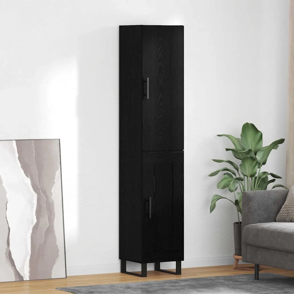 Credenza Rovere Nero 34,5 x 34 x 180 cm Legno multistrato 3416065