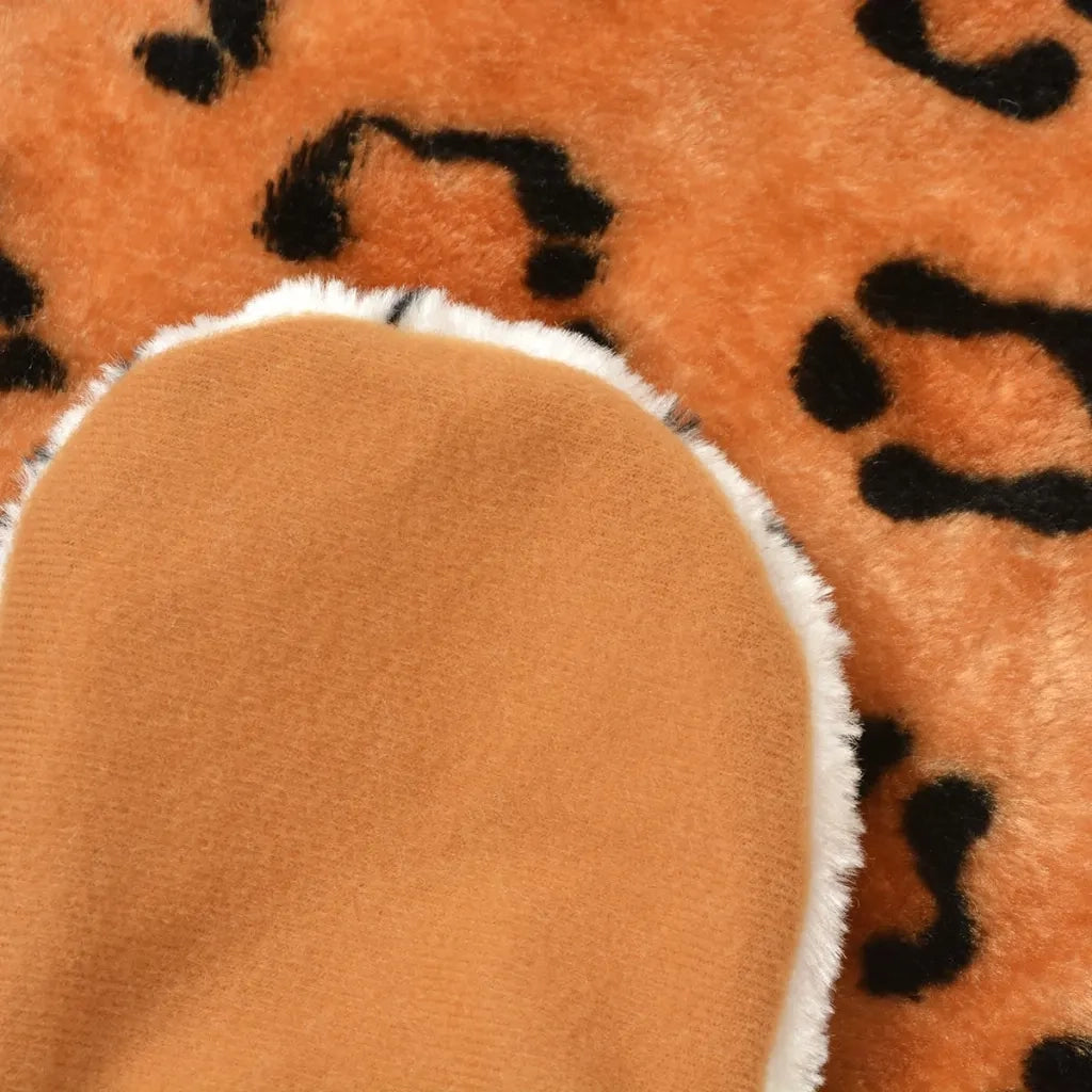 Tappeto del soggiorno | Tappeto di Peluche a Forma di Leopardo 139 cm Marrone