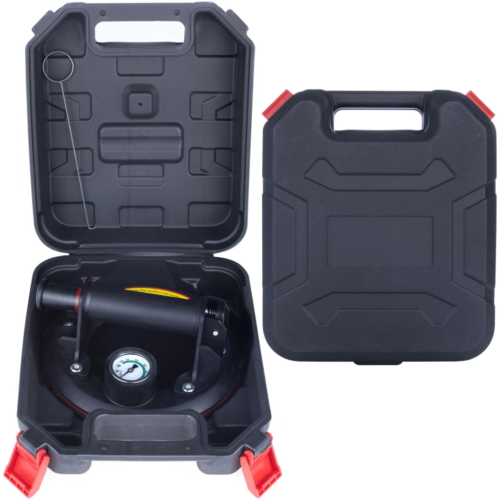 Ventosa a Vuoto con Manometro – Capacità 200 kg | Diametro 200 mm, Materiale ABS e Gomma
