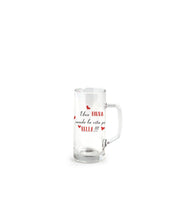 Bicchiere birra con manico 40 cl con scritta una birra rende la vita pi— bella