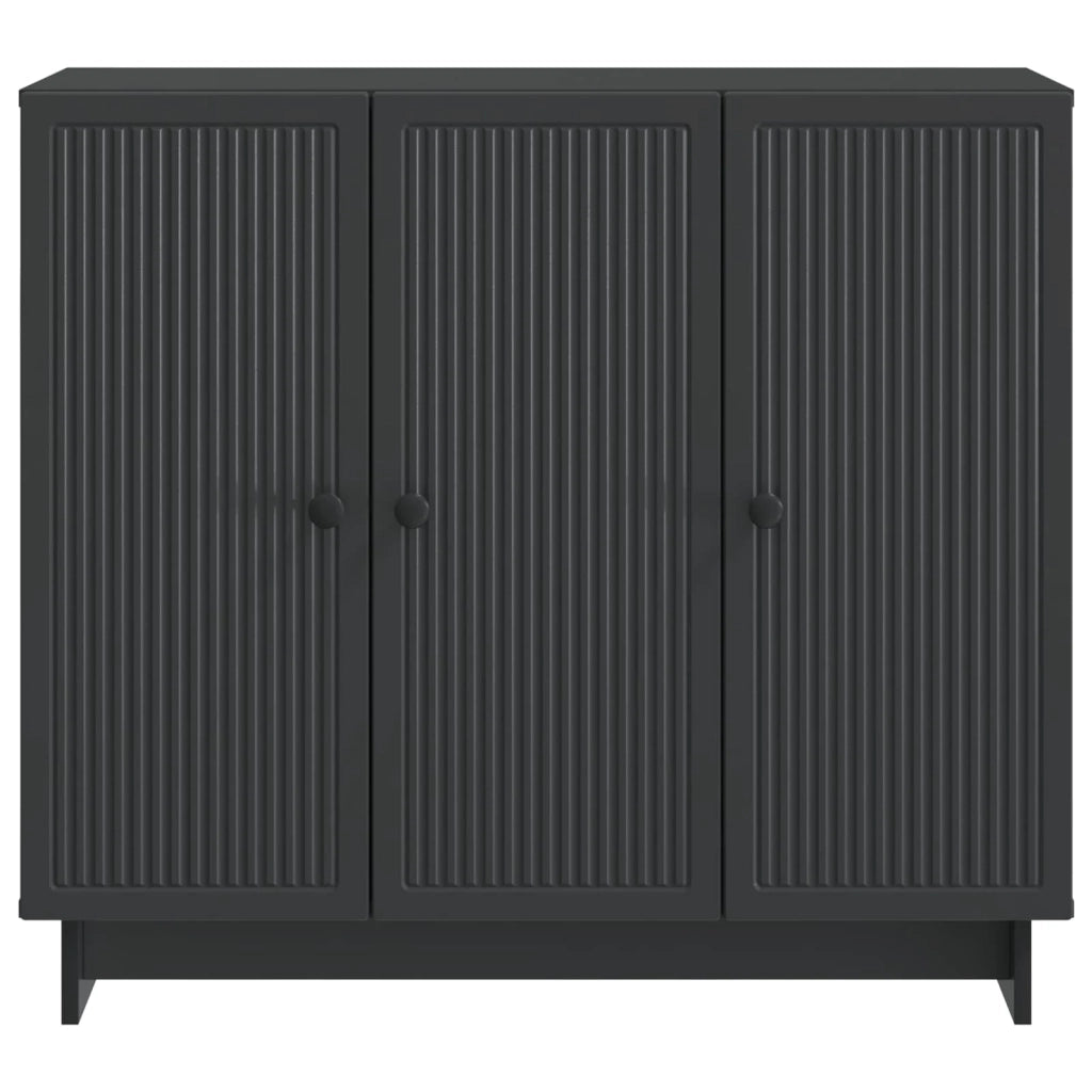 Credenza Nero 89 x 34,5 x 80 cm Legno ingegnerizzato 893956