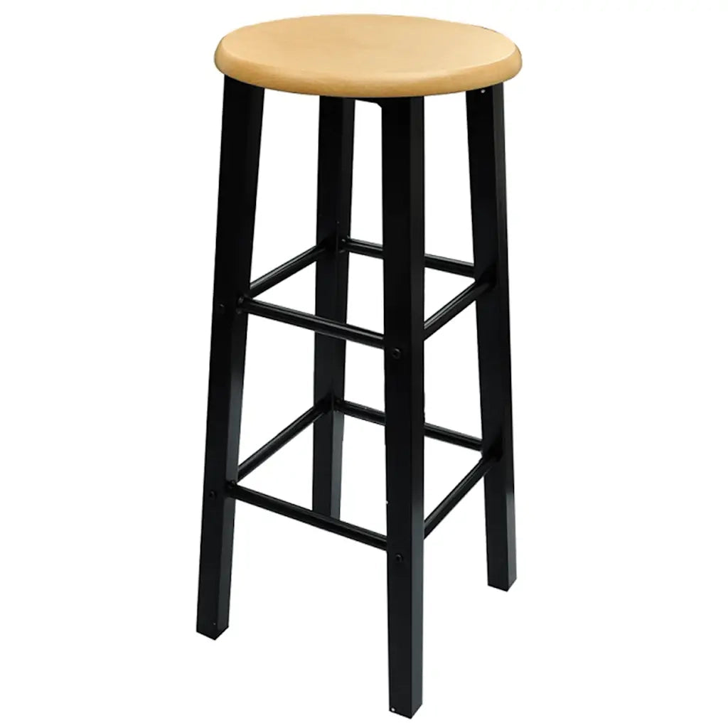 Tavolo e Sgabelli da Bar Set 3 pz in Legno e Acciaio cod mxl 72607