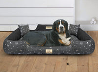 AIO FACTORY 115x95 cm KINGDOG Letto per cani impermeabile personalizzabile Silver Bones