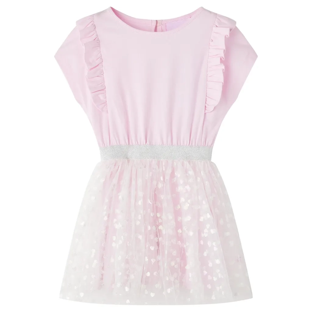 Abito da Bambina con Volant Rosa Chiaro 92cod mxl 132239