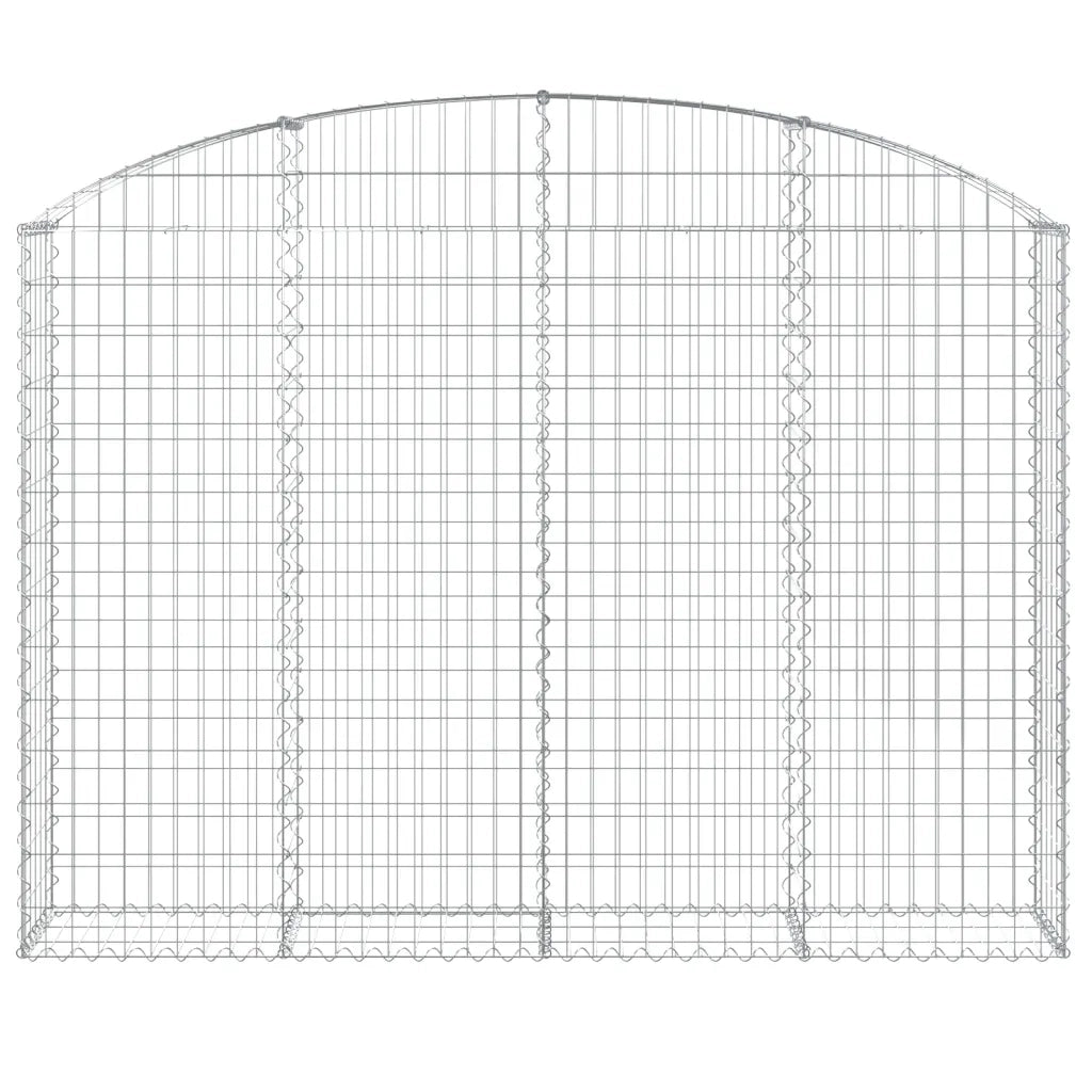 vidaXL Cesto Gabbione ad Arco 200x30x140/160 cm Ferro Zincato