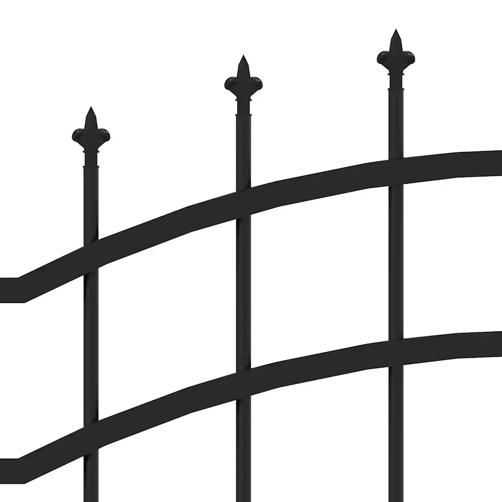 Recinzione da Giardino Woerden con Punta a Lancia Nera 240x175 cm in Acciaio 151083