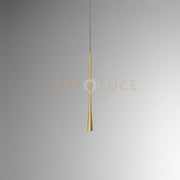 DAFNE S/P - SOSPENSIONE ORO IN ALLUMINIO A LED 213LM 3000K 7W 1 LUCE H.40-145MAX