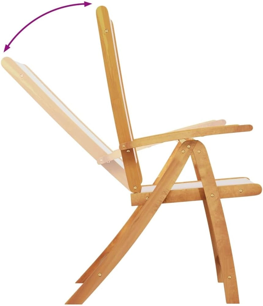 Set da pranzo da giardino, 5 pezzi, in legno massello di acacia e textilene, tavolo e sedie da giardino, tavolo e sedie da terrazza, set da terrazza, mobili da giardino per esterni, 3279294