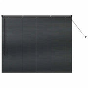 Tendaggi a Veneziana | Tenda a lamelle Nero 130 x 160 cm Alluminio