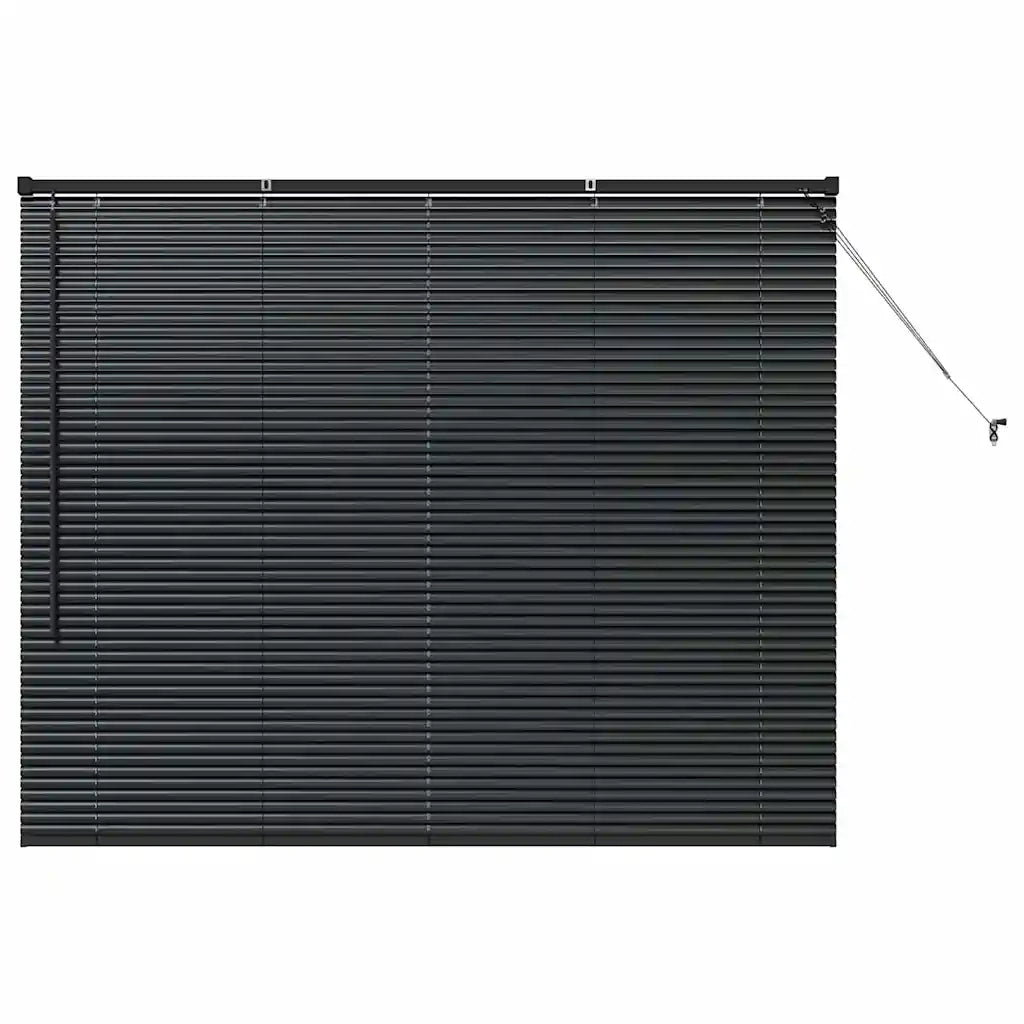 Tendaggi a Veneziana | Tenda a lamelle Nero 130 x 160 cm Alluminio