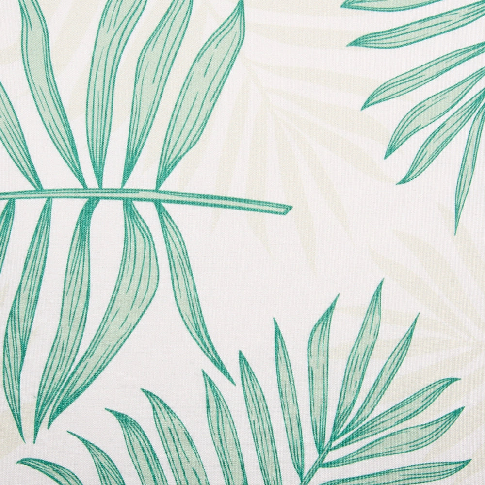 Set di 2 cuscini da esterno in tessuto di  poliestere beige e verde con motivo a foglia di palma 40 x 60 cm esterno interno giardino