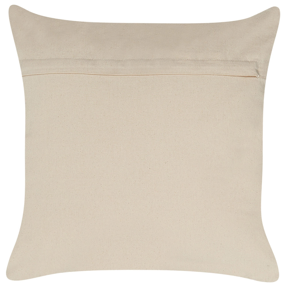 Set di 2 cuscini decorativi blu e beige cotone 50 x 50 cm motivo geometrico stampa boho decor accessori