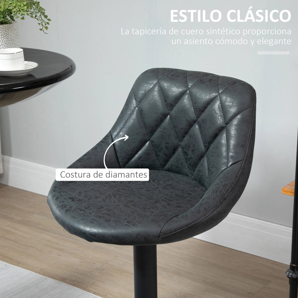 Sgabelli da Bar Regolabili ¨C zephmum ¨C 2 Pezzi, Nero, 46x48x83-104 cm