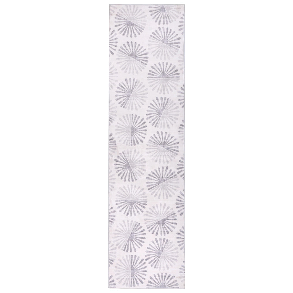 Tappeto da corridoio tessuto bianco sporco 80 x 300 cm Moderno motivo astratto Corridoio Per riscaldamento a pavimento Fondo antiscivolo