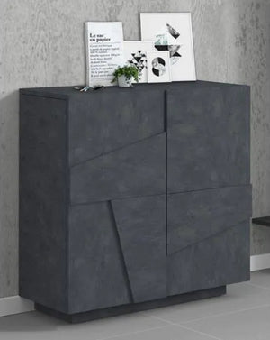  Ingresso moderno con scarpiera, appendiabiti e madia in finitura Ardesia ZTCASOGG3