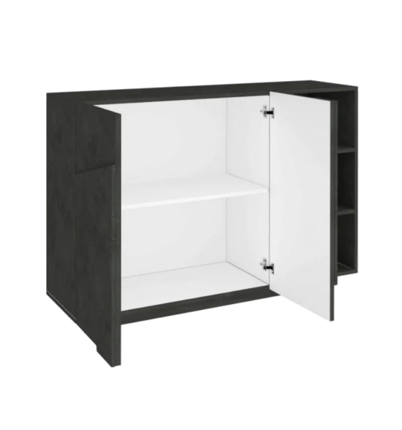  Ingresso moderno con scarpiera, appendiabiti e madia in finitura Ardesia ZTCASOGG3