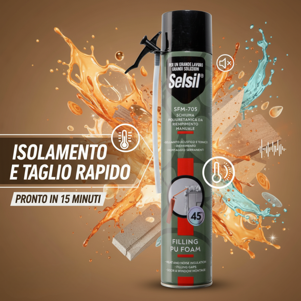 Schiuma poliuretanica da riempimento manuale adattatore a vite 750 ml