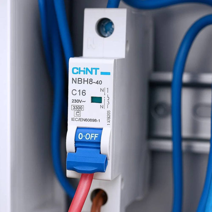 Chint interruttore magnetotermico compatto 1p+n curva c 1 modulo 4,5 ka 230v *** ampere 16 ampere, confezione 1