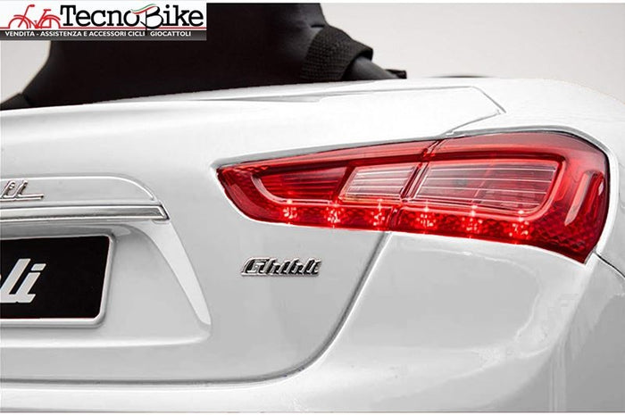 Auto Elettrica Per Bambini MASERATI GHIBLI 12V-Bianco