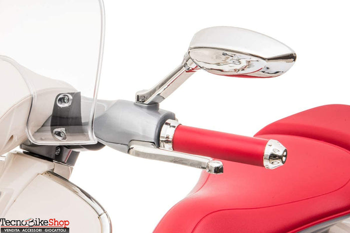 Moto Elettrica per Bambini Piaggio Vespa 946 12V con Parabrezza-Bianco
