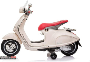 Moto Elettrica per Bambini Piaggio Vespa 946 12V con Parabrezza-Bianco