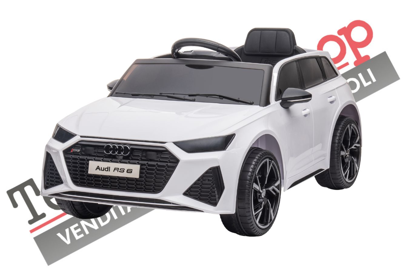 Auto Macchina Elettrica Per Bambini Audi RS6 12V-Bianco