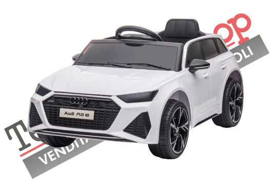 Auto Macchina Elettrica Per Bambini Audi RS6 12V-Bianco