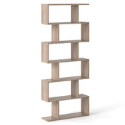 Libreria a S 80 x 23 x 191 cm design moderno 6 ripiani spaziosi versatile legno grigio 20_0019149